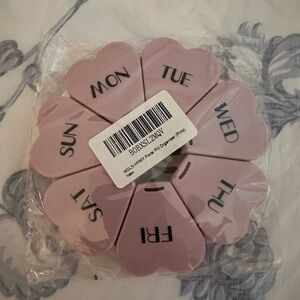 Source Unknown Pink Weekly Pill Organizer